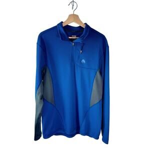 Nike ACG Men's Large Blue & Gray Dri-Fit Pullover Quarter Zip Sweatshirt Outdoor